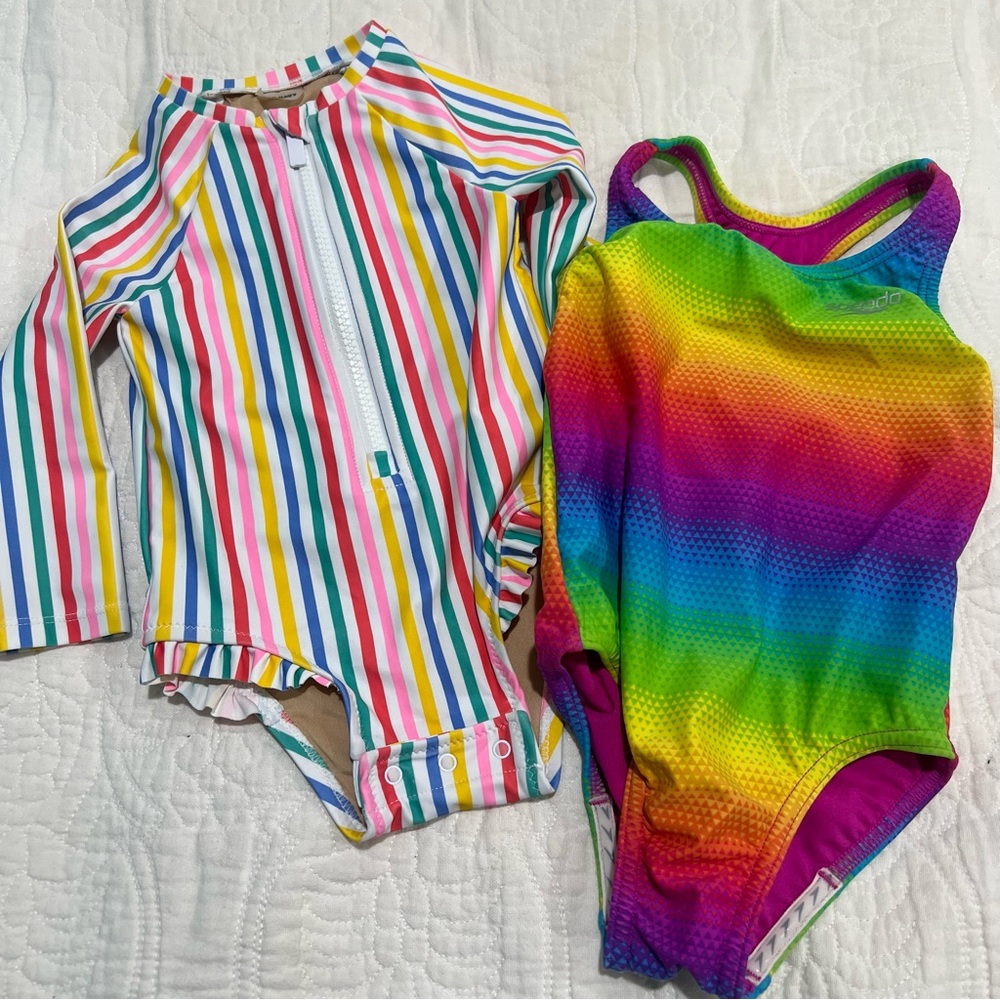 Speedo Old Navy Toddler One Piece SwimSuit Bundle Size 12-18 months